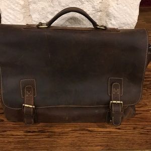Kattee men’s crazy horse leather satchel briefcase